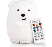 Elight BE1 Bear Soft Silicone Kids Color Night Led Lamp with battery / USB&remote White