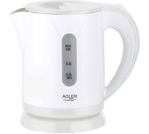 Adler Kettle AD 1371w Electric, 850 W, 0.8 L, Stainless steel/Polypropylene, 360° rotational base, White