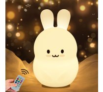 Elight RA1 Rabbit Soft Silicone Kids Color Night Led Lamp with battery / USB-C White