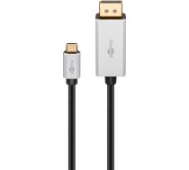 Goobay USB-C to DisplayPort Adapter Cable 60176 2 m, Silver/Black, DisplayPort, Type-C
