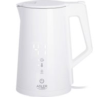 Adler Kettle AD 1345w Electric, 2200 W, 1.7 L, Stainless steel, 360° rotational base, White