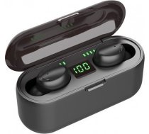 WOW F9 Sport&Leisure Super-Fit TWS Bluetooth 5.1 Stereo Earphones with HD Mic LED charging case Black