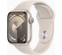 Apple Watch Series 9 GPS 41mm Starlight Aluminium Case with Starlight Sport Band - S/M