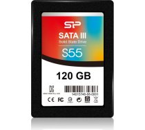 Silicon Power Slim S55 120 GB, SSD interface SATA, Write speed 420 MB/s, Read speed 550 MB/s