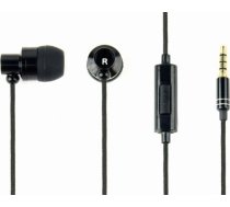 Gembird Metal earphones with microphone "Paris" 3.5 mm, Black, Built-in microphone