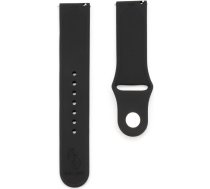 Connect 22mm Silicone Loop Watch Strap (S/M 110mm) Black