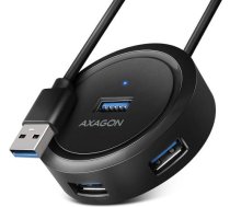 Axagon HUE-P1A 4x USB3.2 Gen 1 ROUND hub, micro USB power IN, 30cm USB-A cable