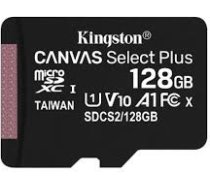 Kingston 128GB micSDXC Canvas Select Plus 100R A1 C10 Single Pack w/o ADP, EAN: 740617299076