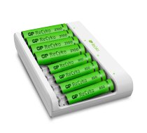 GP - ReCyko Battery Charger USB E811 incl. 4x AA 2100 mAh + 4 x AAA 850 mAh Batteries