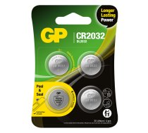 GP - Lithium Cell Battery CR2032, 3V, Safety Seal, 4-pack