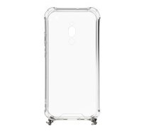 Xiaomi Redmi 8 Silicone TPU Transparent with Necklace Strap Silver