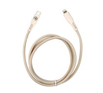 Tellur Green Data Cable Type-C To Lightning 2.4A PD20W 1m nylon Cream