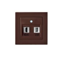 Liregus HDMI+USB-002-001 E/R HDMI+ USB EPSILON ligzda ,brūns