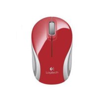 Logitech M187 Mini Mouse, Red Wireless (910-002737)