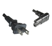 MicroConnect Power Cord US - C7 Angled 1.8m Black, (PE110718A)