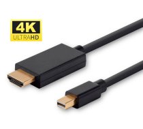 MicroConnect 4K Mini Displayport to HDMI Cable 1m incl. audio (MDPHDMI1B-4K)