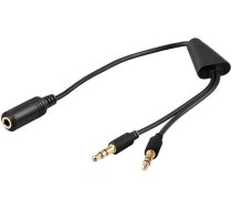 MicroConnect Audio Cable, 0,4 meter Audio adapter Cable 3.5 mm to  (AUDAL)