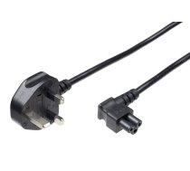 MicroConnect Power Cord UK - C5 1.8m Black Power UK Type G to C5 Angled (PE090818A)