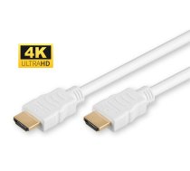 MicroConnect HDMI High Speed cable, 0,5m,  White High Speed with Gold  (HDM19190.5V1.4W)