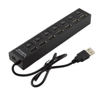 CoreParts USB to 7 Ports USB2.0 HUB  Black Black (MSPP74014)