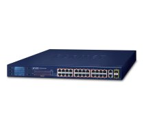 Planet 24-Port 10/100TX 802.3at PoE + 2-Port 10/100/1000T (FGSW-2622VHP)