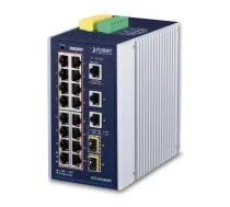 Planet IP30 Industrial L2+/L4 16-P 1000T 802.3at PoE+ 2-Port (IGS-20160HPT)