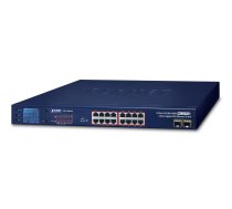 Planet 16-Port 10/100/1000T 802.3at PoE + 2-P 1000X SFP Gigabit (GSW-1820VHP)