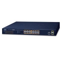 Planet Technology Corp. PLANET 16-Port 10/100/1000T 802.3at PoE + 2-Port 100/1000X (GS-4210-16P2S)