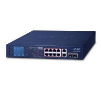 Planet 8-Port 10/100/1000T 802.3at PoE + 2-Port 10/100/1000T (GSD-1222VHP)