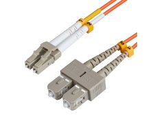 MicroConnect Fiber Patch Cable - LC/UPC-SC/UPC 1m OM2 MM (FIB422001-2)