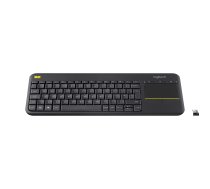 Logitech K400 Plus Keyboard, Italian  Wireless Touch, Black  (920-007135)