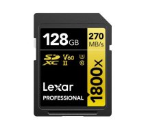 Lexar SDXC 128GB Professional 1800x UHS-II U3 (180/270 MB/s) (LSD1800128G-BNNNG)
