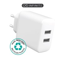 eSTUFF INFINITE USB-A Charger EU  24W. 2 x USB-A. White.  (W128189073)