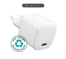 eSTUFF INFINITE USB-C Charger EU PD  20W. 1 x USB-C. White.  (W127225412)