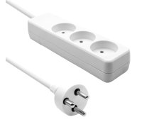 ProXtend Danish Power Strip 3-way 1M  White  (W128366578)