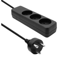 ProXtend Danish Power Strip 3-way 1M  IT Black  (W128366572)