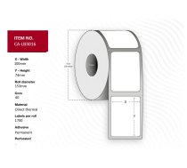 Capture Label 100x74, Core 40,  Diameter 153 mm. Thermal  (CA-LB3016)