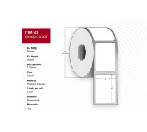 Capture Label 76x51mm, Core 25mm,  Thermal Transfer, Coated,  (W128432951)