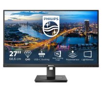 PHILIPS | LCD Monitor with USB-C | 276B1/00 | 27" | IPS | QHD | 16:9 | 75 Hz | 4 ms | 2560 x 1440 pixels | 300 cd/m² | HDMI ports: 2 | Black (276B1/00)