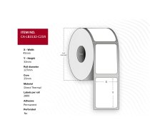 Capture Red label 45 x 32mm, Core  25mm, Direct Thermal, Coated,  (W128866848)