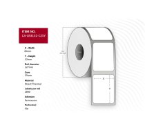 Capture Yellow label 45 x 32mm, Core  25mm, Direct Thermal, Coated,  (W128869079)