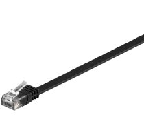 MicroConnect U/UTP CAT6 1M Black Flat Unshielded Network Cable, (V-UTP601S-FLAT)