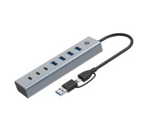 Conceptronic 7-Port USB 3.0/C Hub - 4x USB 3.0 + o. Netz. gr (HUBBIES20G)