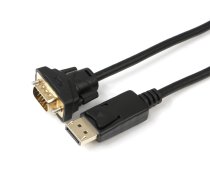 MicroConnect Displayport to VGA Cable 1m Displayport version 1.2, Black (DP-VGA-MM-100)