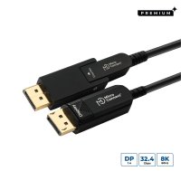 MicroConnect Premium Optic Mini DP-DP Cable 8K60Hz, 50m Mini DP+DP (DP-MMG-5000MBV1.4OP)