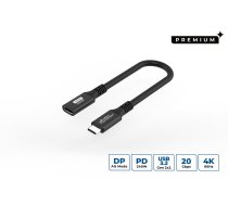 MicroConnect Premium USB-C cable Extender 0.15m 20Gbps, 240W, USB 3.2 (USB3.2CC015EX)