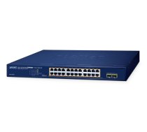 Planet 19"" 24-Port 10/100/1000T 802.3at POE + 2-Port 1000X (GSW-2620HP)