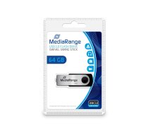 MediaRange Flexi-Drive 64 GB (black/silver, USB-A 2.0) (MR912)
