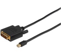 MicroConnect Mini Displayport to DVI-D Cable 2m Dual Link 24+1, (MDPDVI2B)