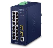 Planet IP30 Industrial L2/L4 16-Port 10/100/1000T + 2-P 100/1000x (IGS-4215-16T2S)